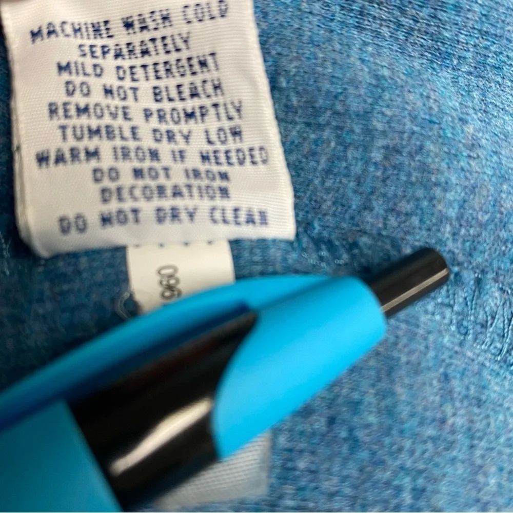 Polo Ralph Lauren Heather Blue Knit Top 1/4” Zip Cotton Preppy‎ Size Medium